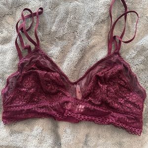 Victoria's Secret Satin & Lace Bralette Unlined Bra